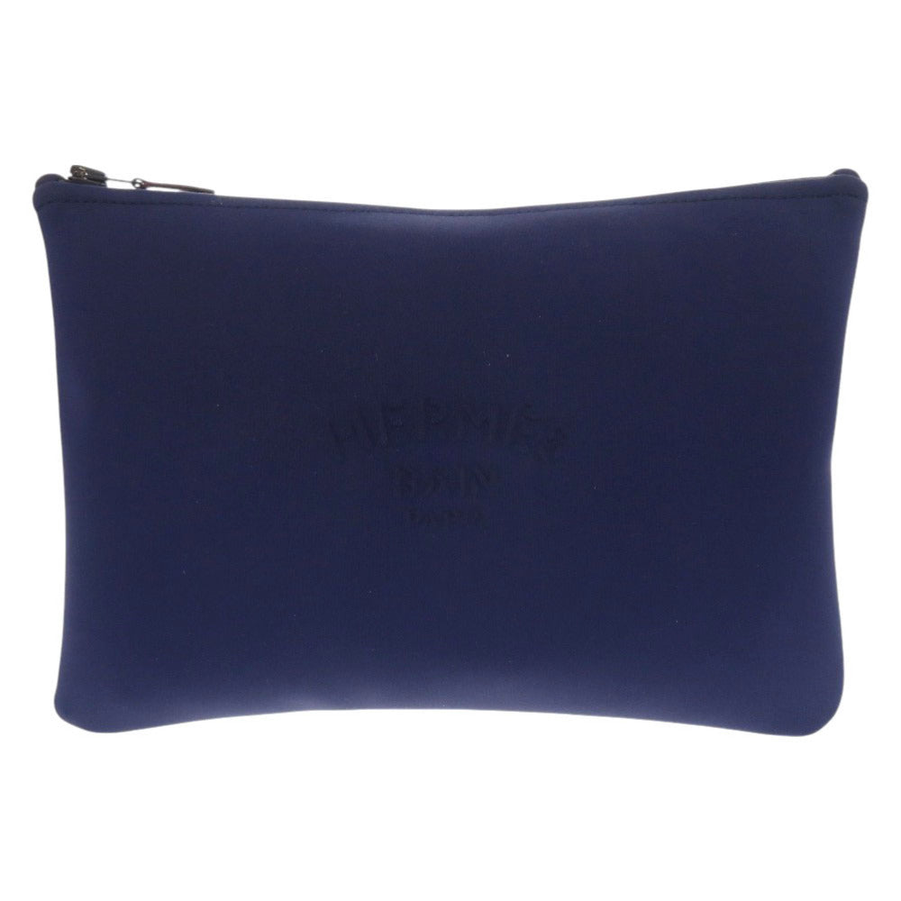 HERMES Pouch Nylon, Polyurethane Blue marine Neovan MM mens