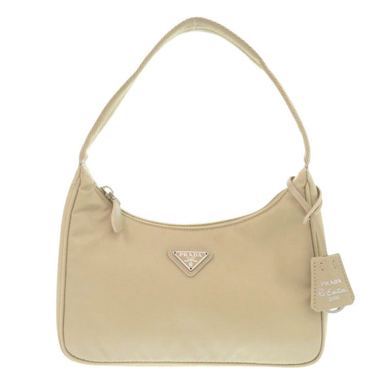 PRADA Handbag Nylon beige Re-Edition 2000 Re-Nylon mini bag