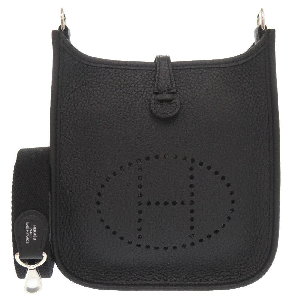 HERMES Shoulder Bag Taurillon Clemence black Evelyn TPM Amazone