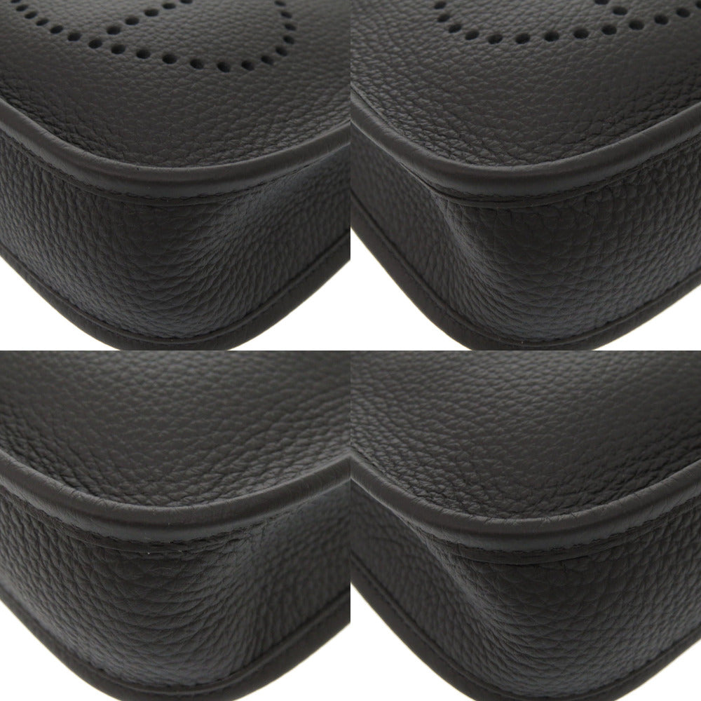 HERMES Shoulder Bag Taurillon Clemence black Evelyn TPM Amazone