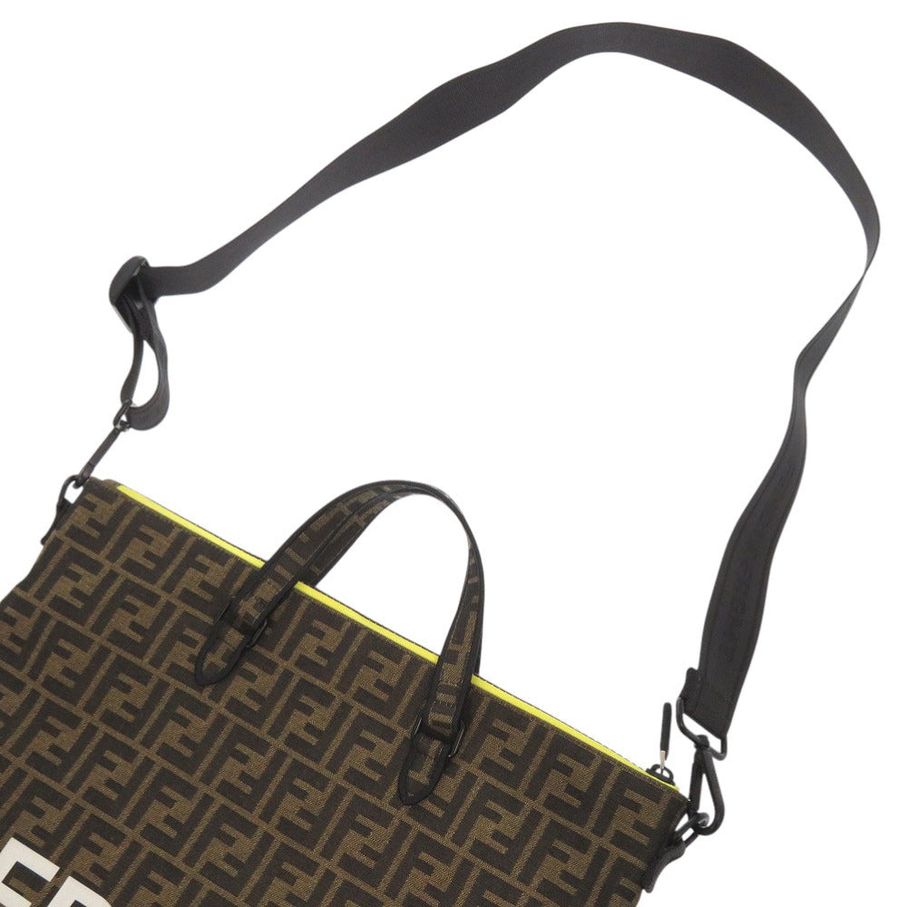 FENDI Tote Bag IVA614-AOW1-239-0059 canvas Brown Fragment collaboration