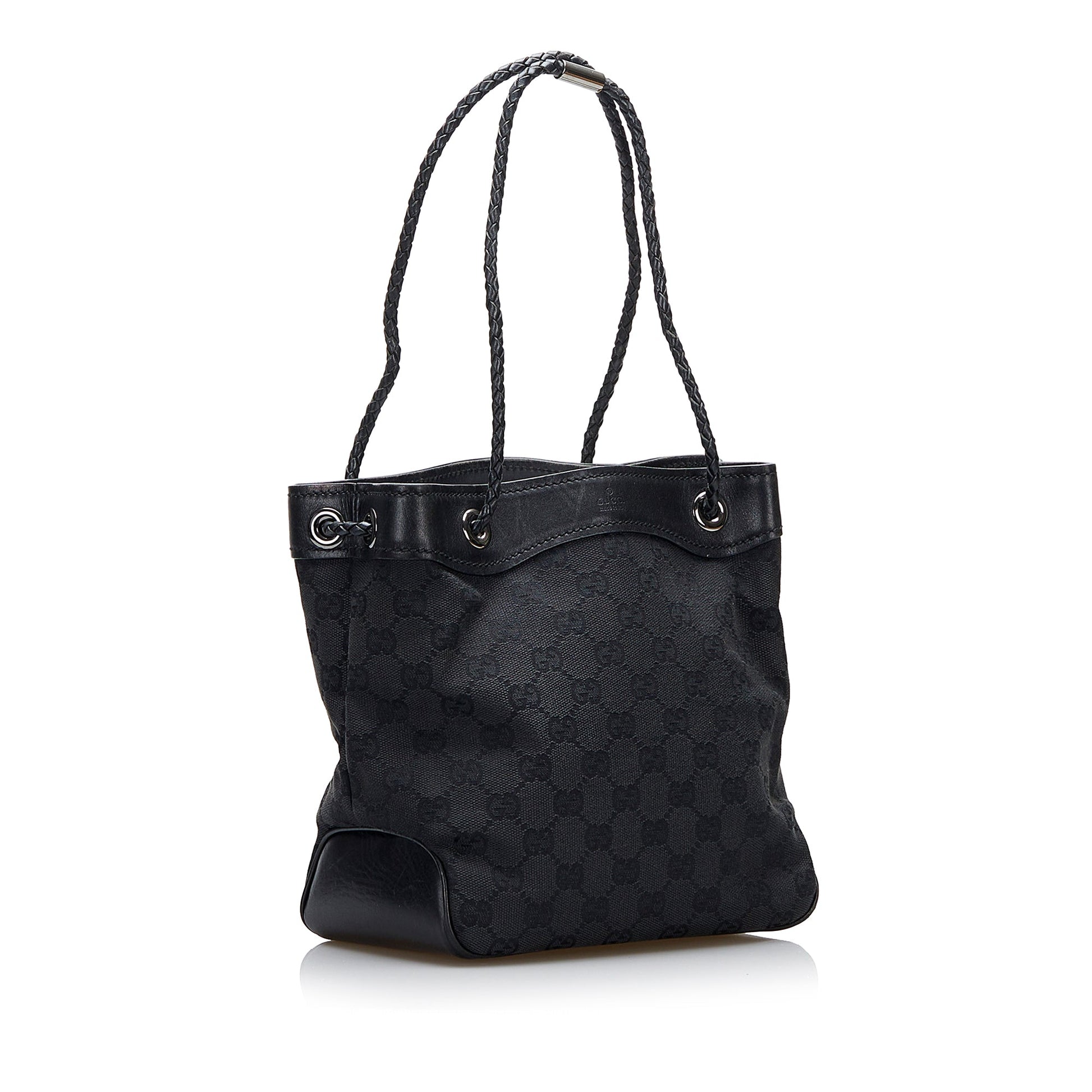 Gucci Leather Canvas Tote