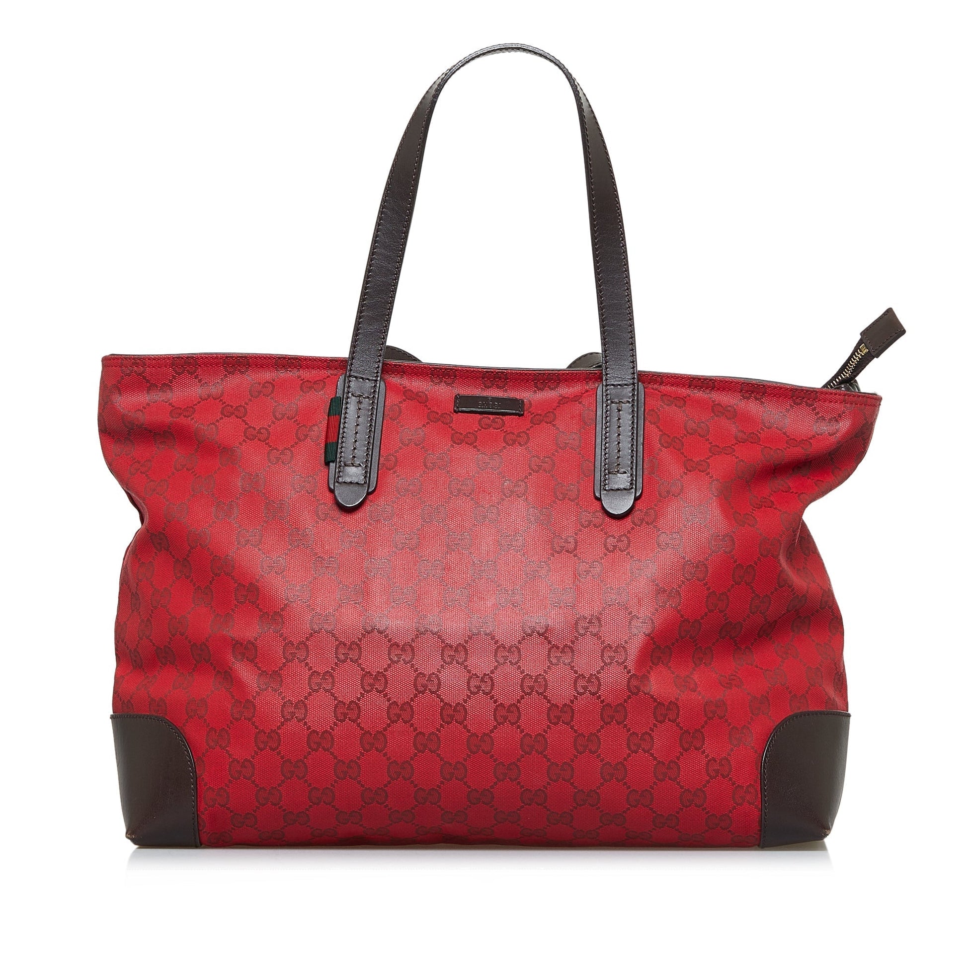 Gucci Leather Canvas Tote