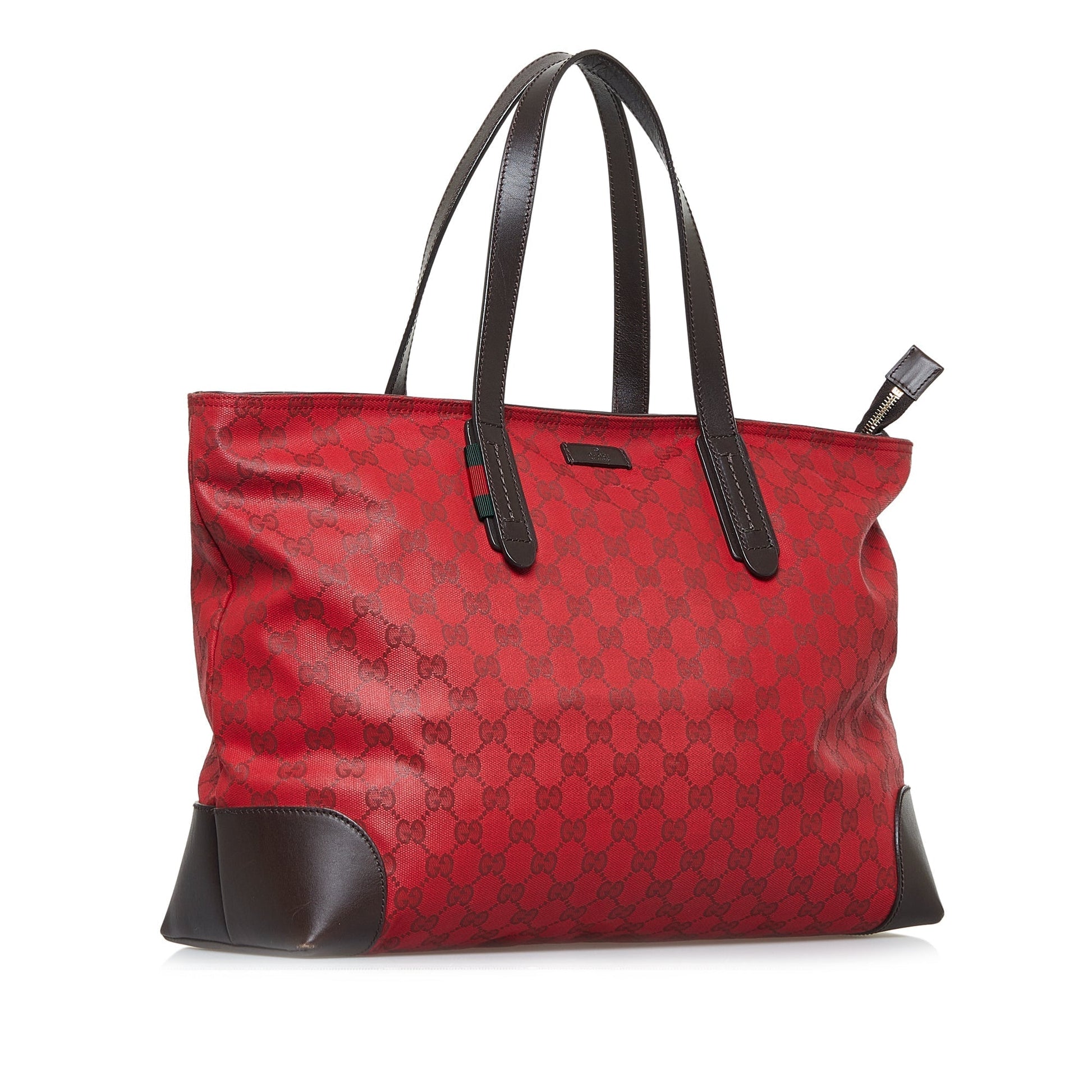 Gucci Leather Canvas Tote
