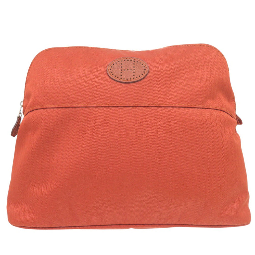 HERMES Pouch cotton Orange brown Multi-Case Cosmetics Pouch Bored pouch Women