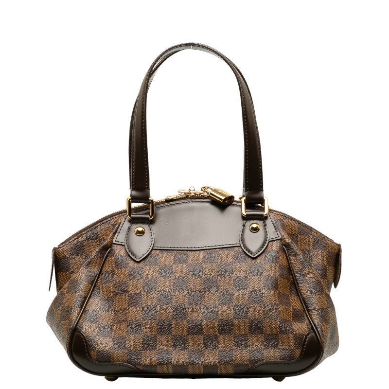 Louis Vuitton Verona PM Handbag Brown PVC Leather Louis Vuitton
