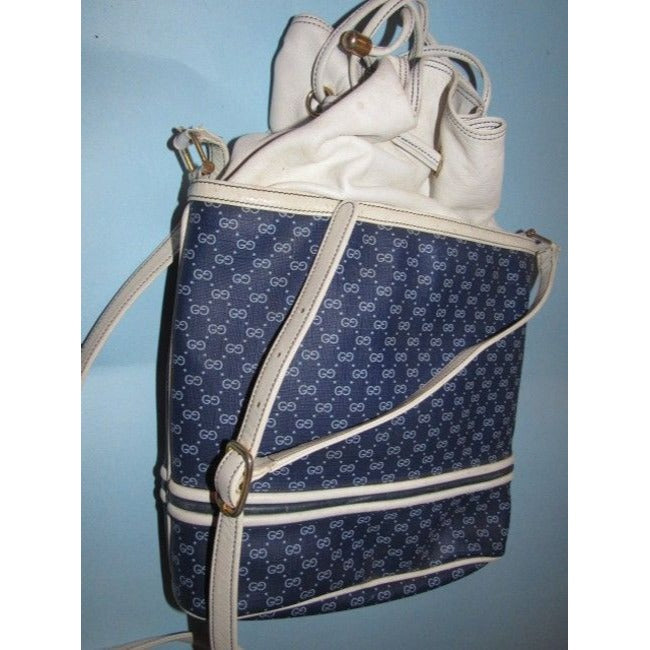 Gucci Leather Canvas Shoulder Bag