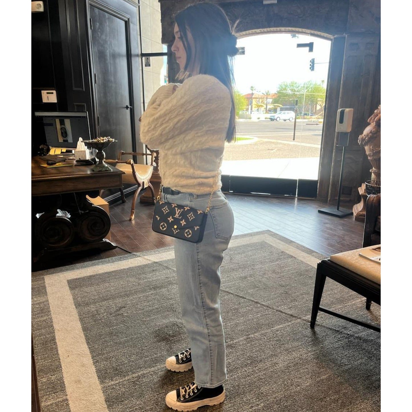 Louis Vuitton Empreinte Giant Monogram Félicie Pochette w/ Inserts Clutch