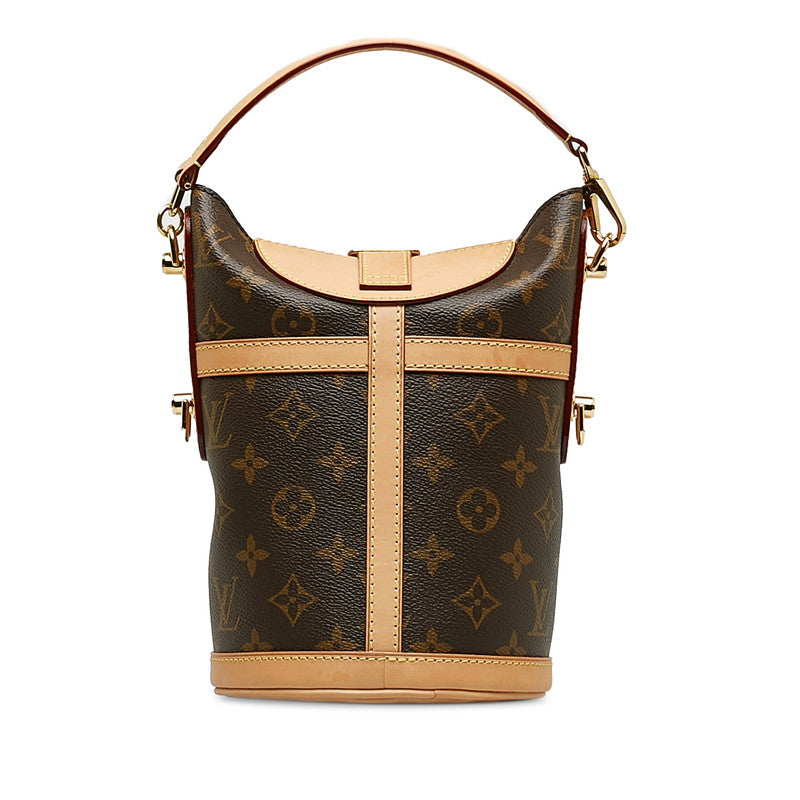 Louis Vuitton Monogram Handbag 2WAY Brown Leather Louis Vuitton