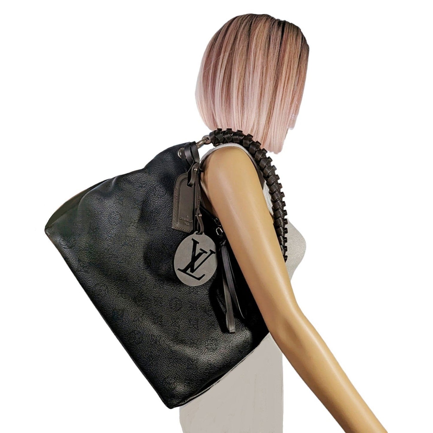 Louis Vuitton Monogram Mahina Beaubourg MM Hobo Shoulder Bag