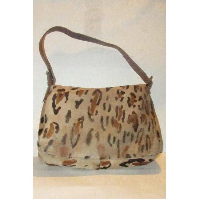 Fendi Mamma Forever Leopard Print Pony Hair & Leather Shoulder Bag