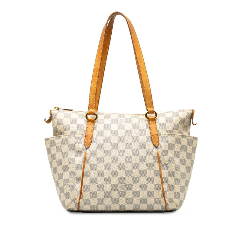 LOUIS VUITTON Totally PM in Damier Azur Tote Bag White