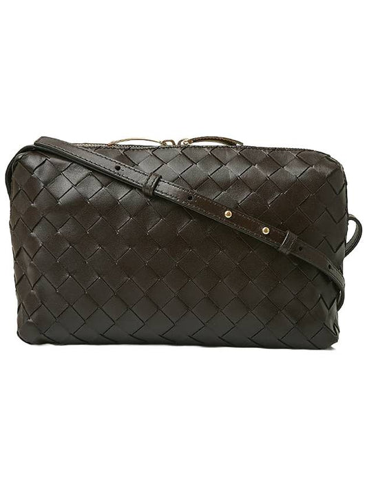 Luxury Bottega Veneta Intrecciato Leather Mini Cross Bag Brown