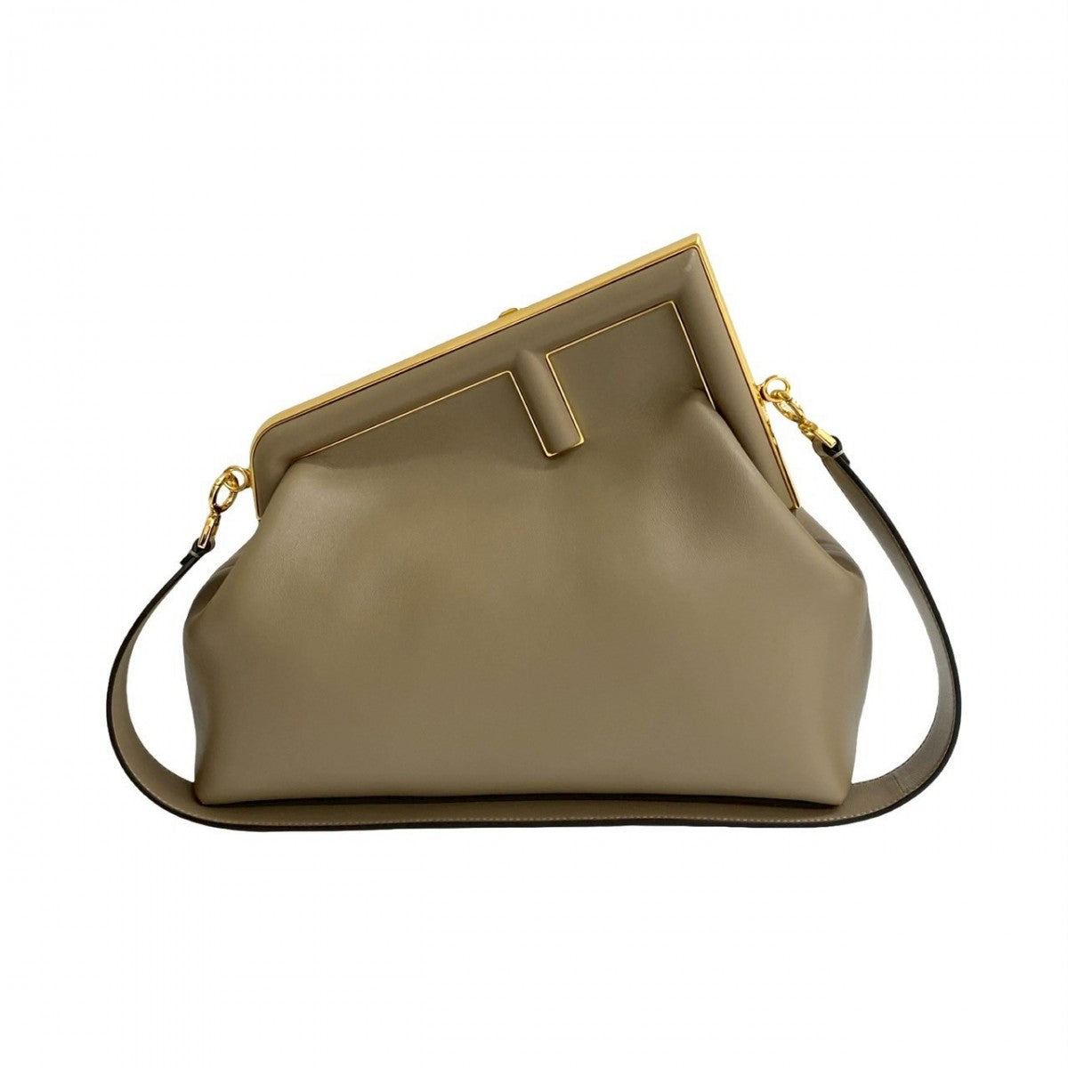 FENDI Shoulder Bag leather beige First Medium Bag