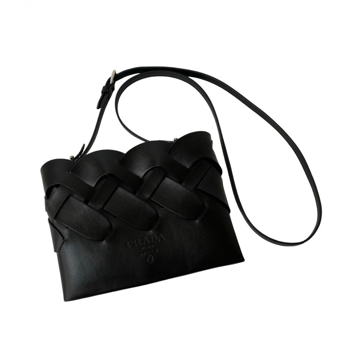 PRADA Shoulder Bag leather black