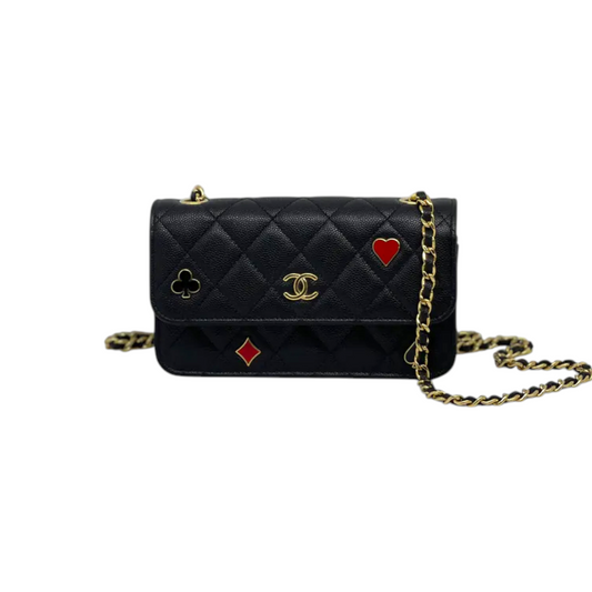 Chanel Coco Casino Flap With Chain Caviar Quilted Black GHW