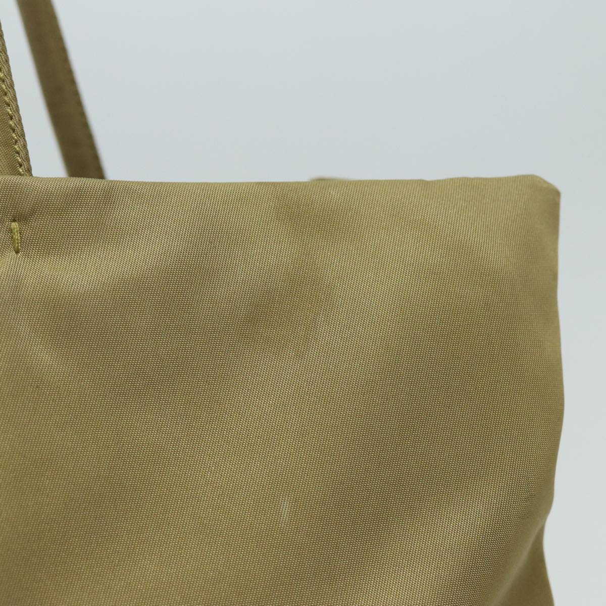 PRADA Nylon Hand Bag Khaki Auth