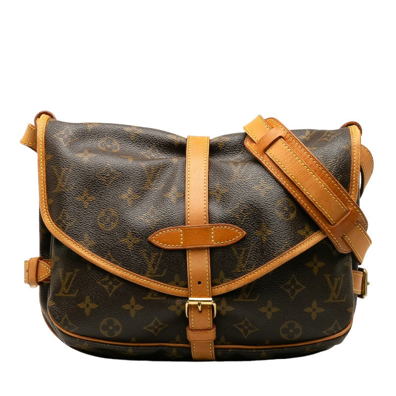 Louis Vuitton Monogram Shoulder Bag PVC/Leather Brown
