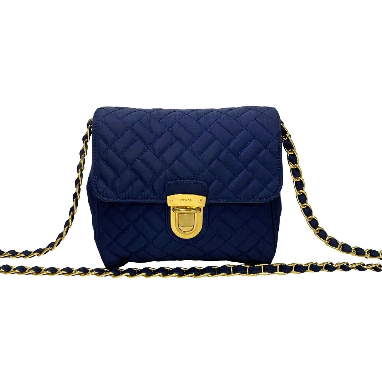 PRADA Shoulder Bag Nylon Navy