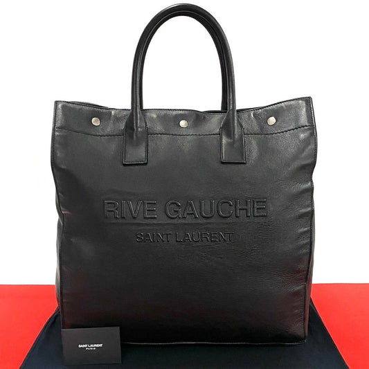 YVES SAINT LAURENT Tote Bag leather black Rive Gauche Women