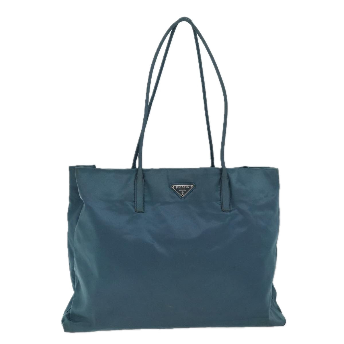 PRADA Tote Bag Nylon Blue Auth