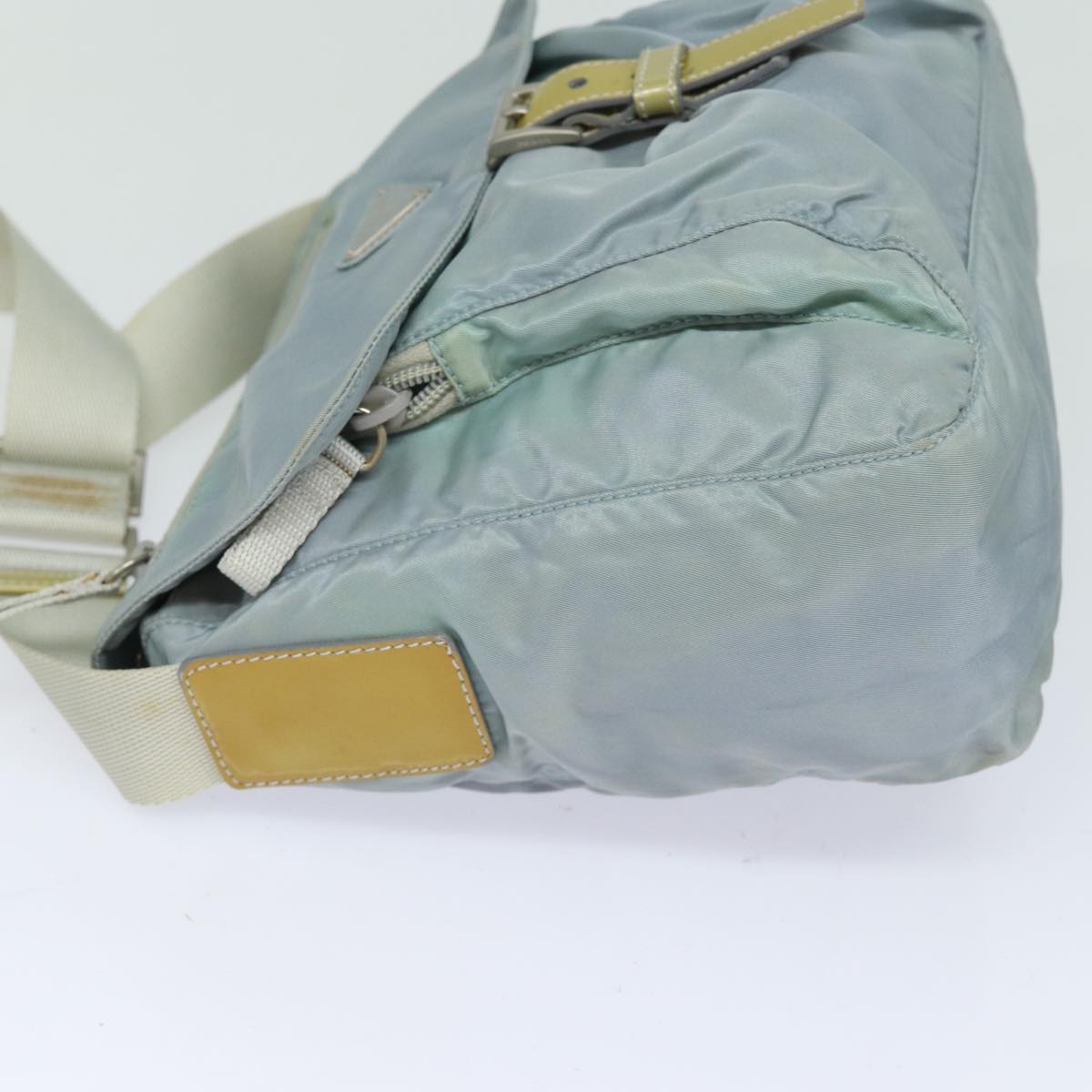 PRADA Shoulder Bag Nylon Light Blue Auth