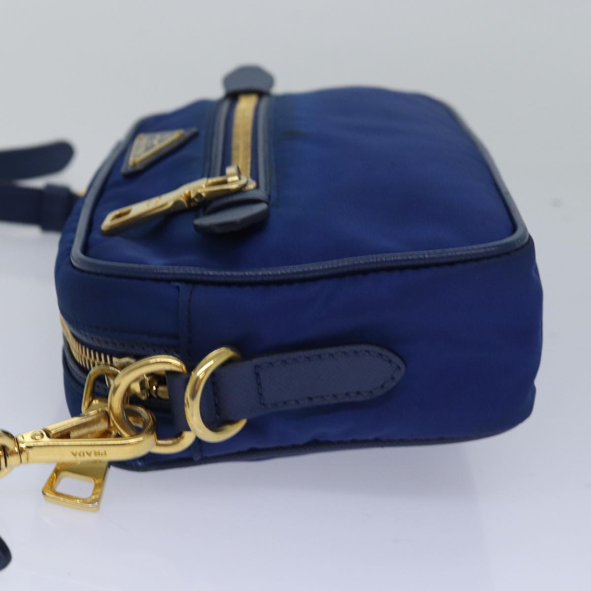 PRADA Shoulder Bag Nylon Blue Auth