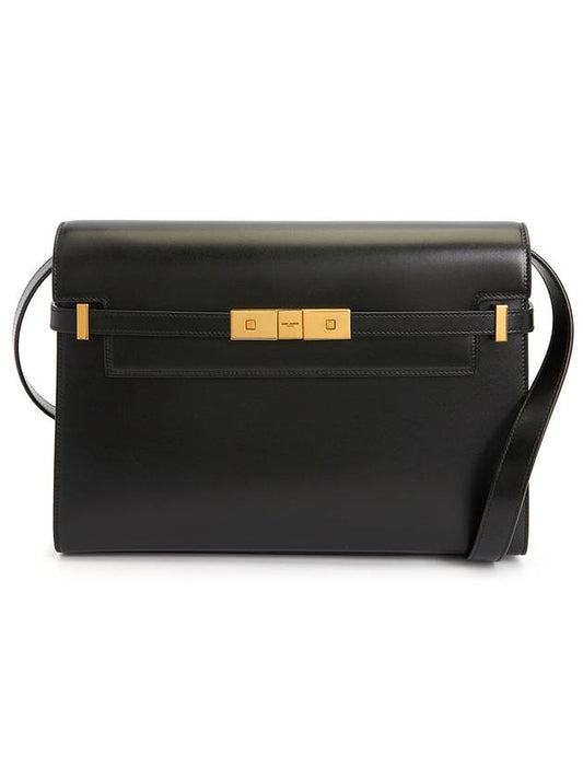 Luxury Saint Laurent Trending 2025 Manhattan Leather Shoulder Bag Black