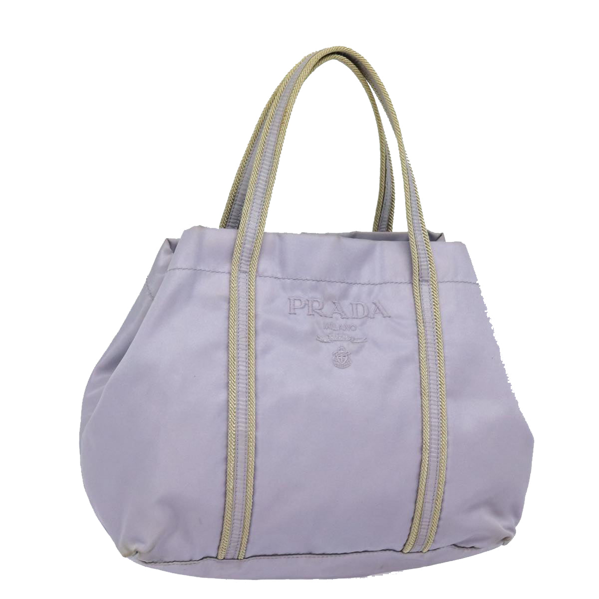 PRADA Hand Bag Nylon Purple Auth