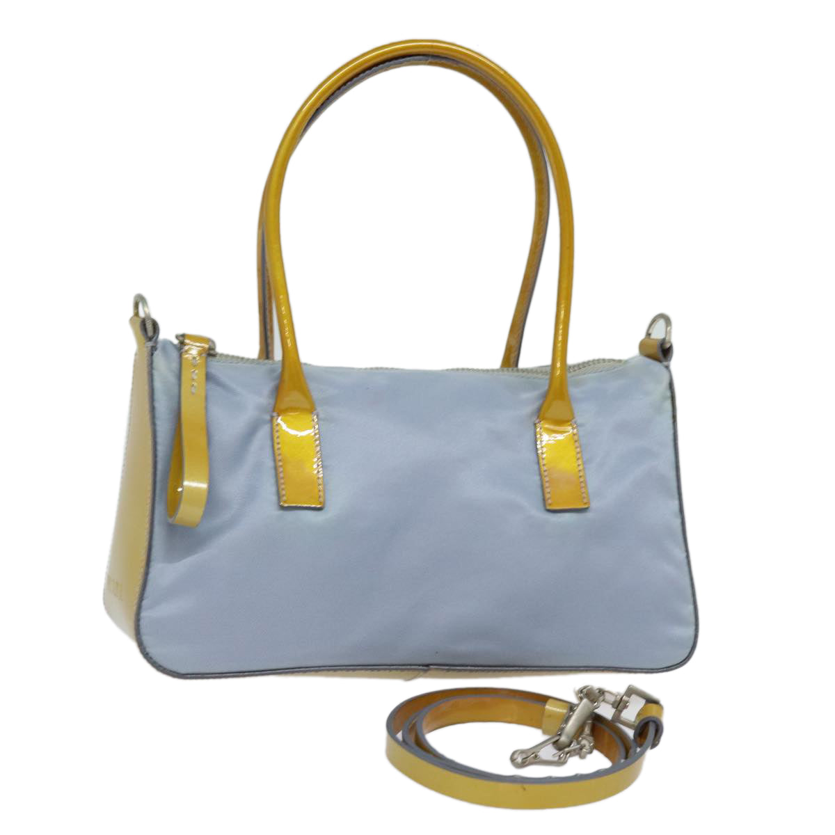 PRADA Hand Bag Nylon 2way Blue Auth