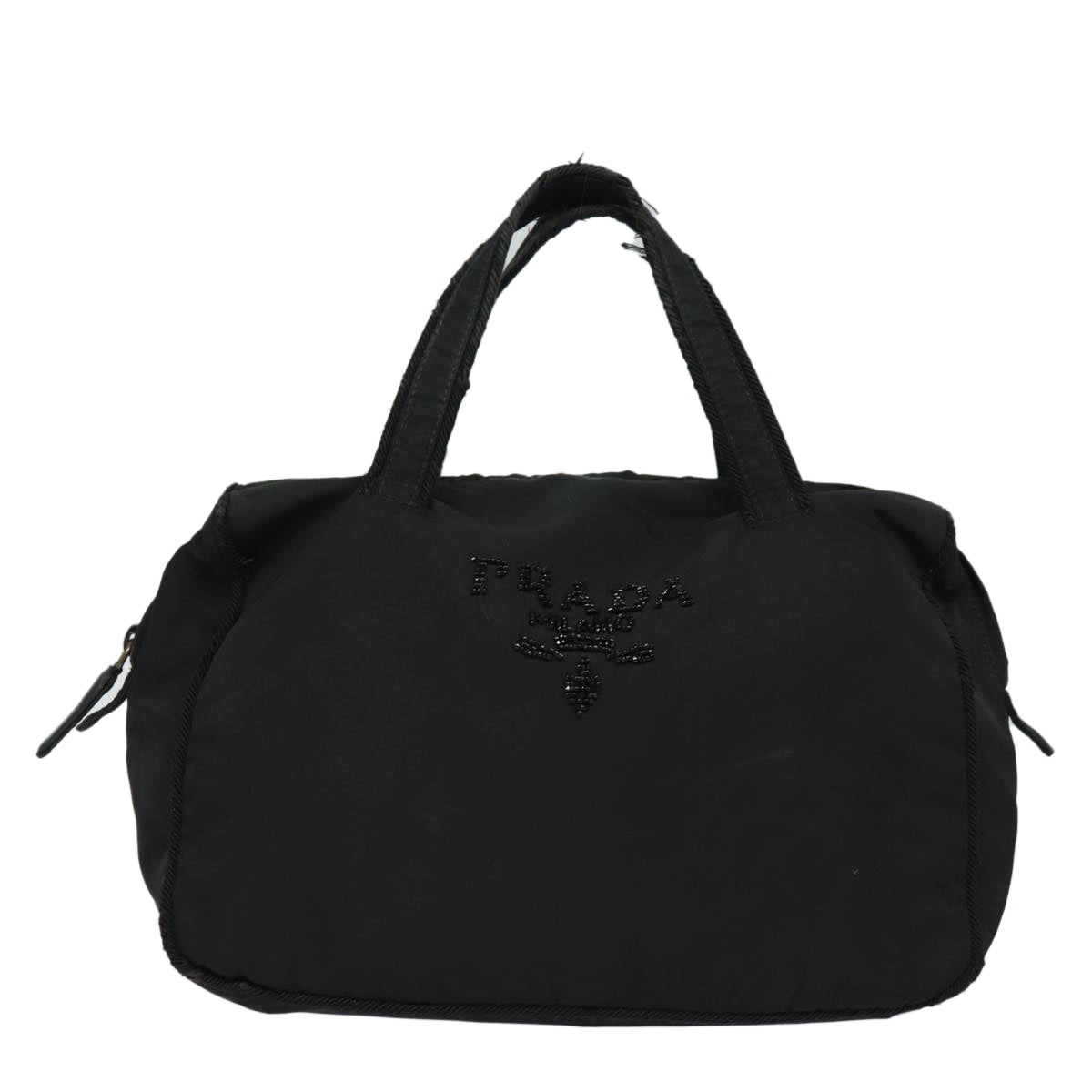 PRADA Hand Bag Nylon Black Auth