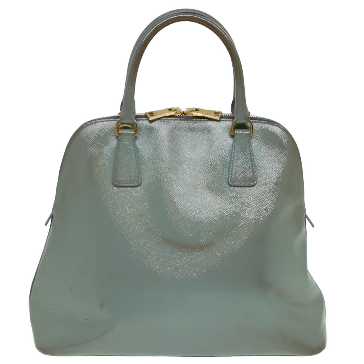 PRADA Hand Bag Safiano leather 2way Blue Auth
