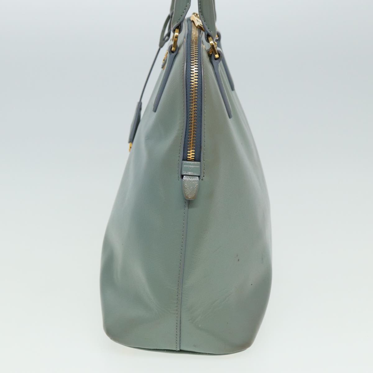 PRADA Hand Bag Safiano leather 2way Blue Auth