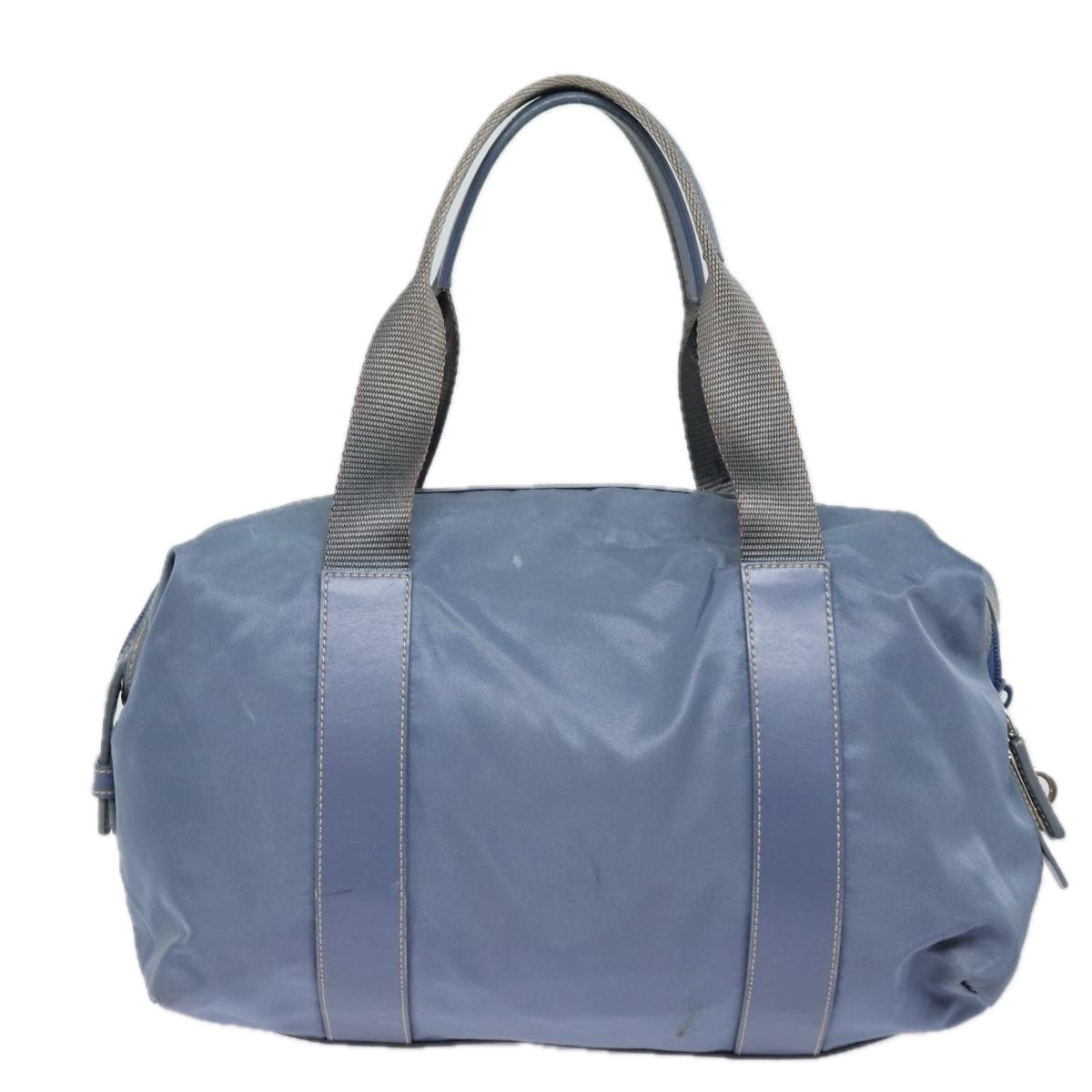 PRADA Hand Bag Nylon Blue Auth