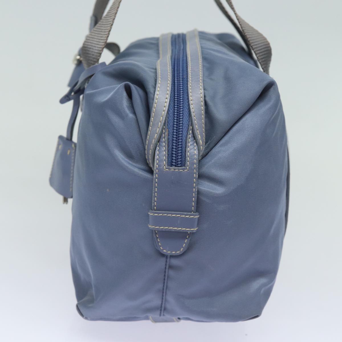 PRADA Hand Bag Nylon Blue Auth