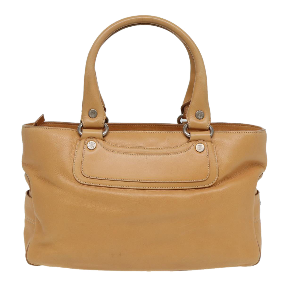 Luxury CELINE Hand Bag Leather Beige 80885