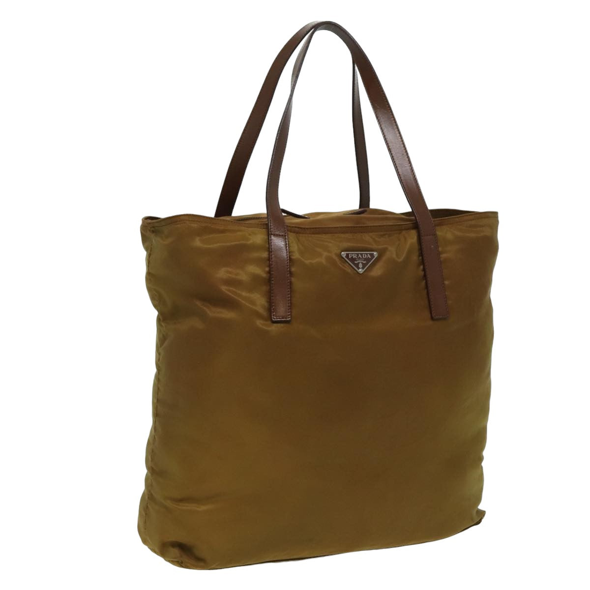 PRADA Shoulder Bag Nylon Khaki Auth