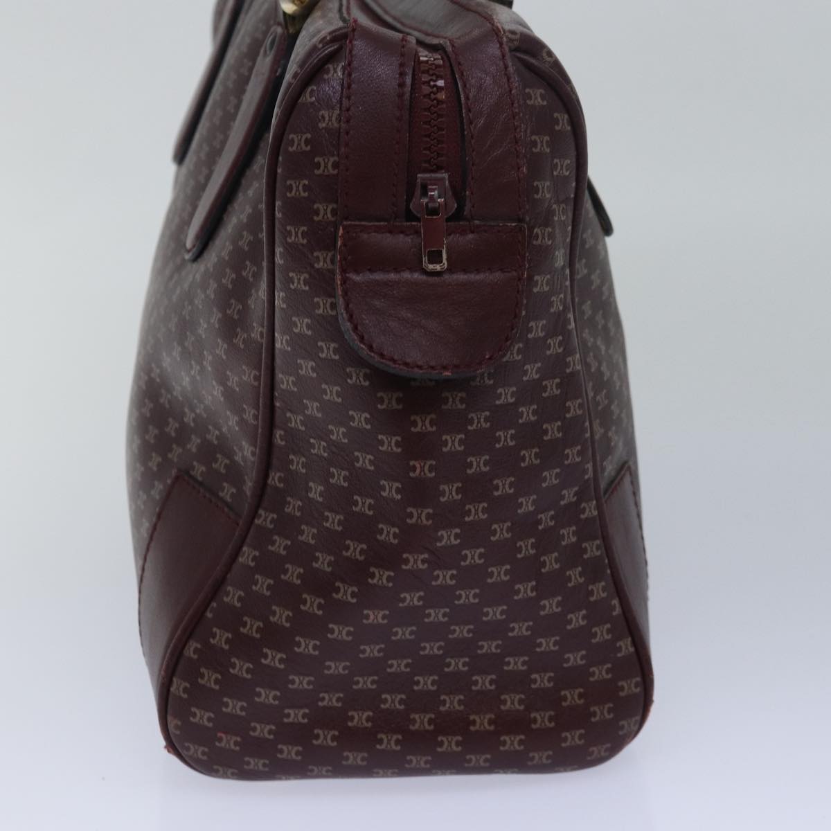 Luxury CELINE Macadam Canvas Hand Bag Red 80955