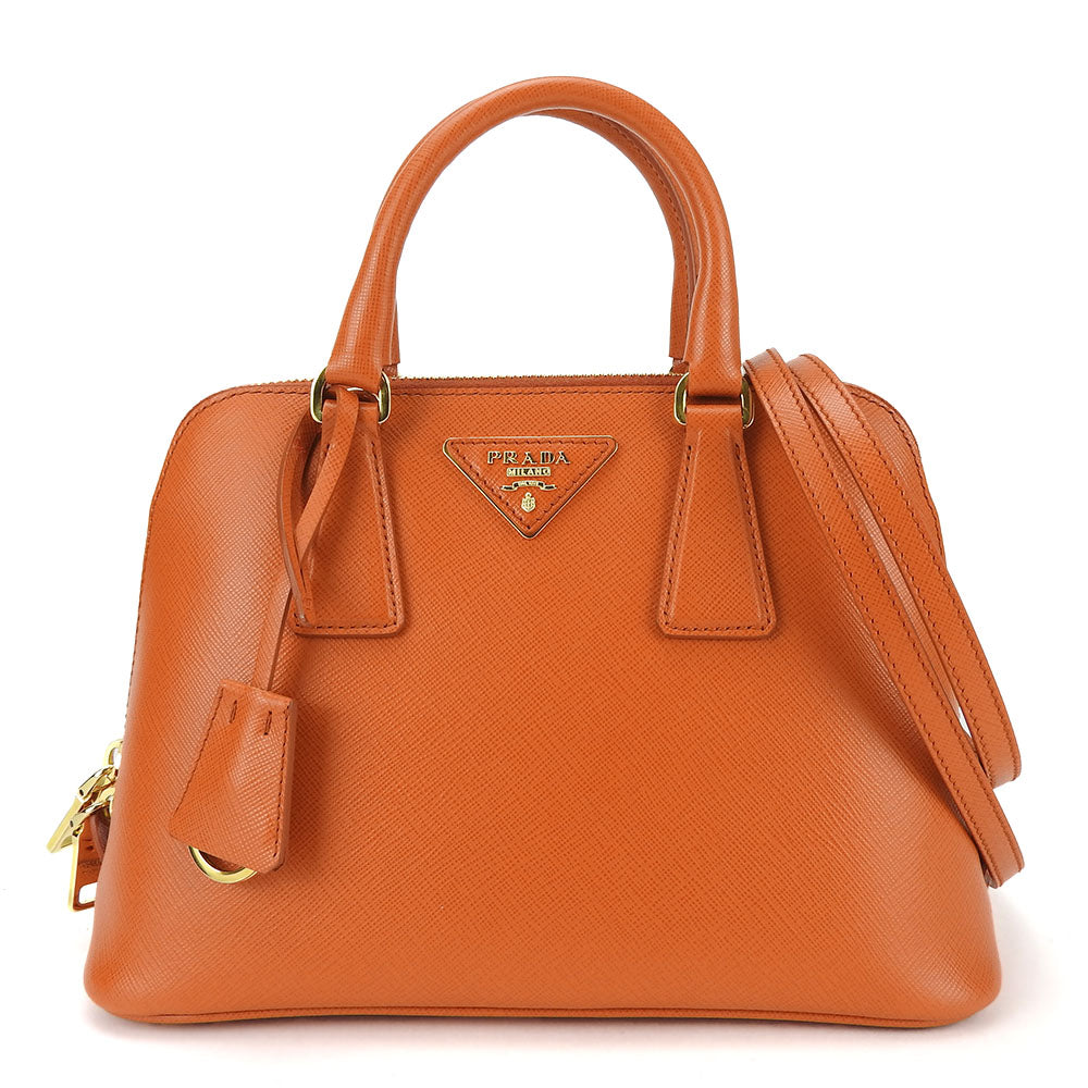 PRADA Handbag Safiano leather Orange