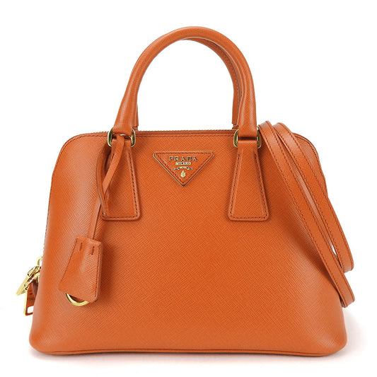 PRADA Handbag Safiano leather Orange