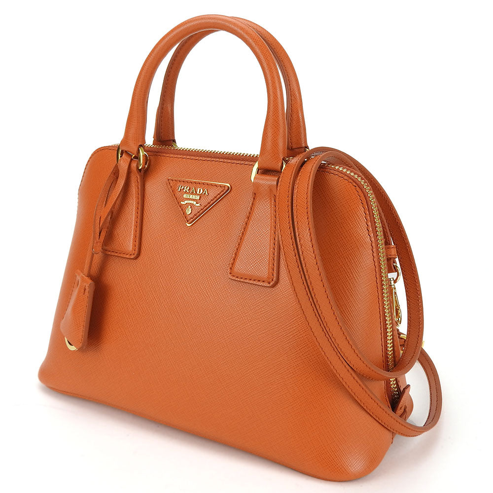 PRADA Handbag Safiano leather Orange