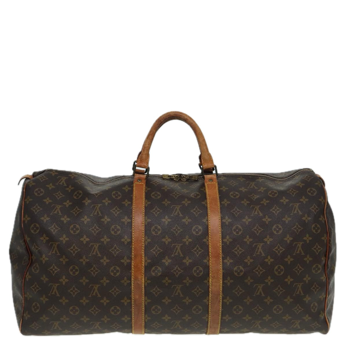 LOUIS VUITTON Monogram Keepall 60 Boston Bag M41422 LV Auth 81091