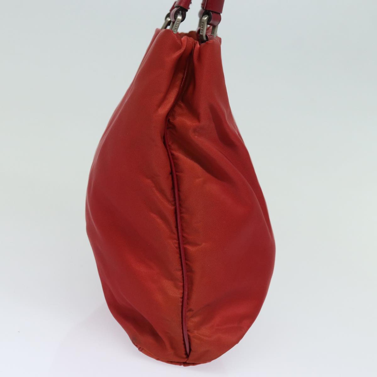 PRADA Hand Bag Nylon Red Auth