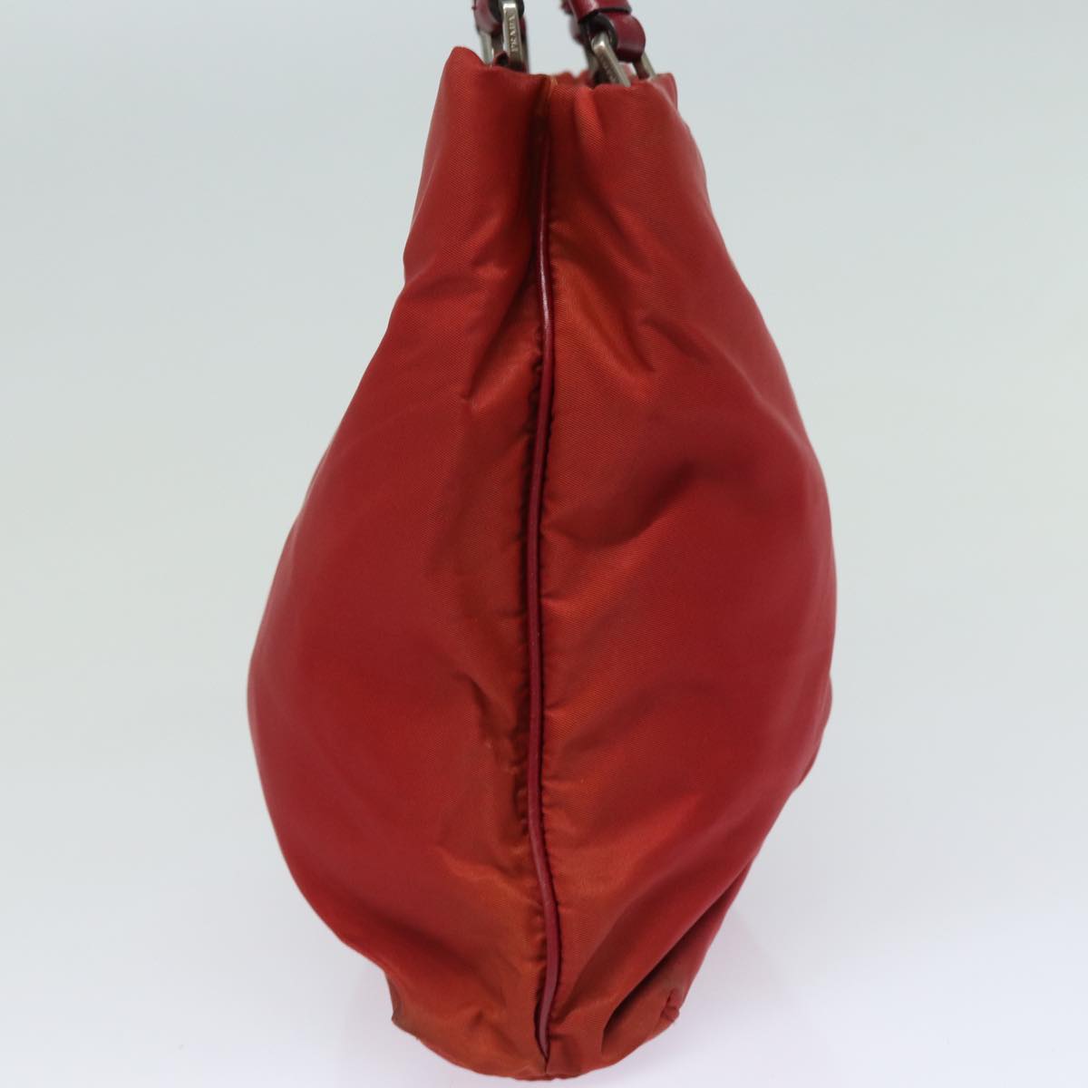 PRADA Hand Bag Nylon Red Auth