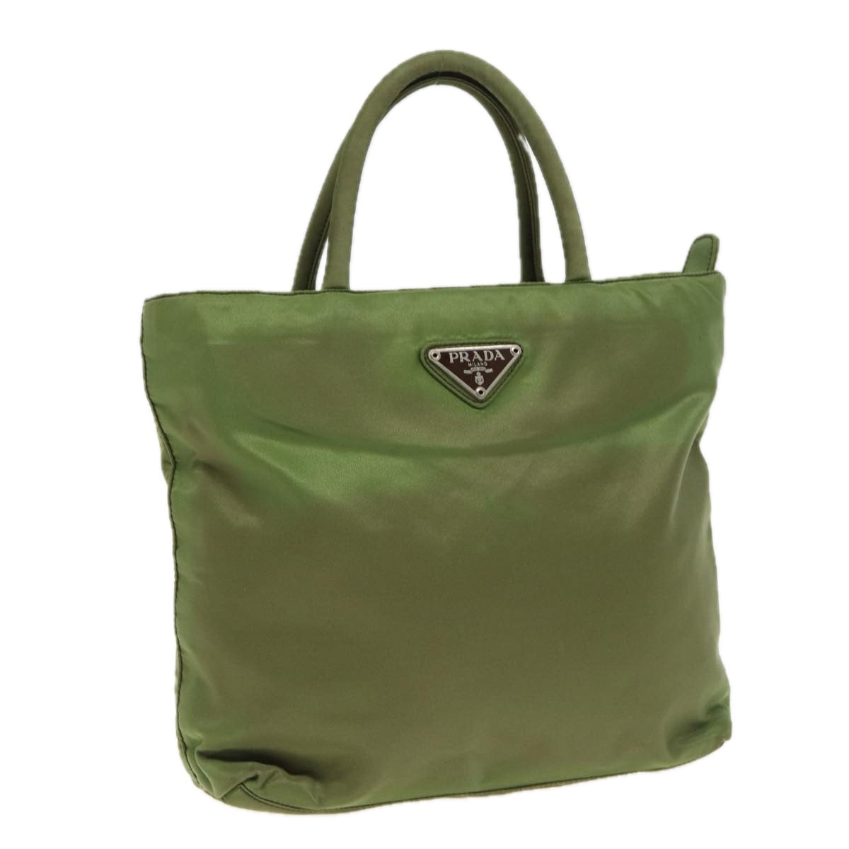 PRADA Hand Bag Nylon Khaki Auth