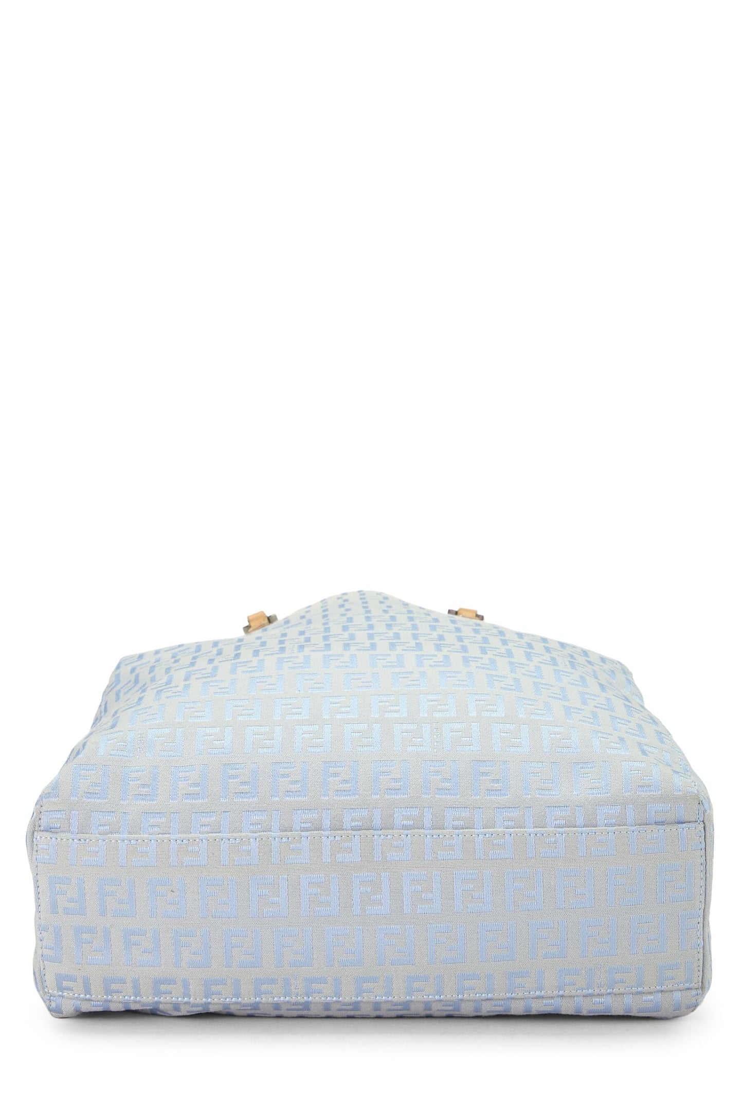 Fendi, Blue Zucchino Canvas Vertical Tote Small, Blue