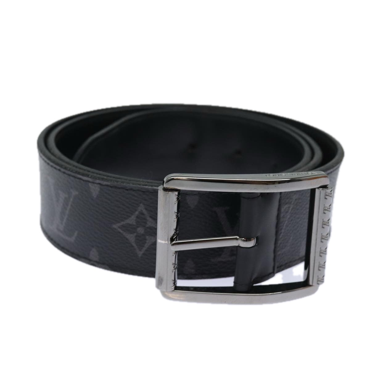 LOUIS VUITTON Monogram Eclipse Ceinture Reverso Belt 40.9" M9044 LV Auth 81229
