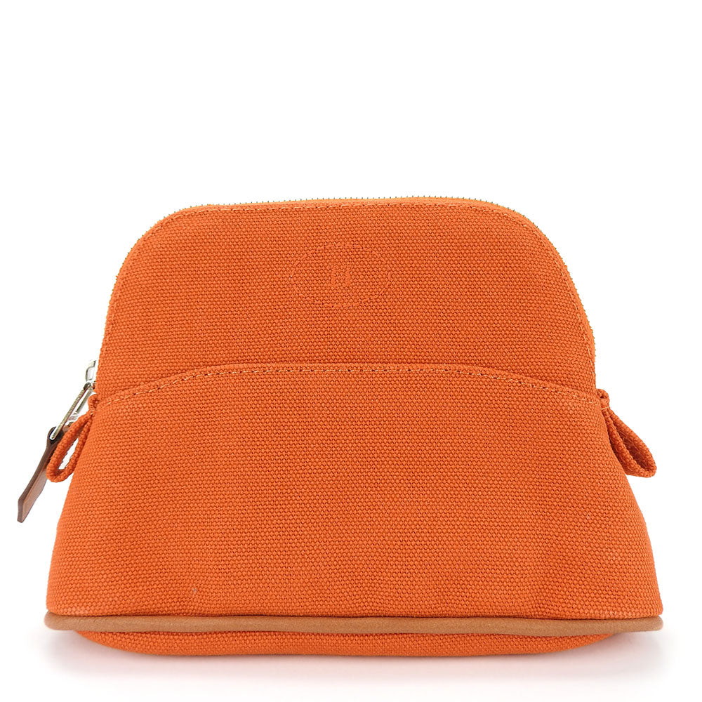 HERMES Pouch cotton ORANGE FEU Bolide Mini Mini Women