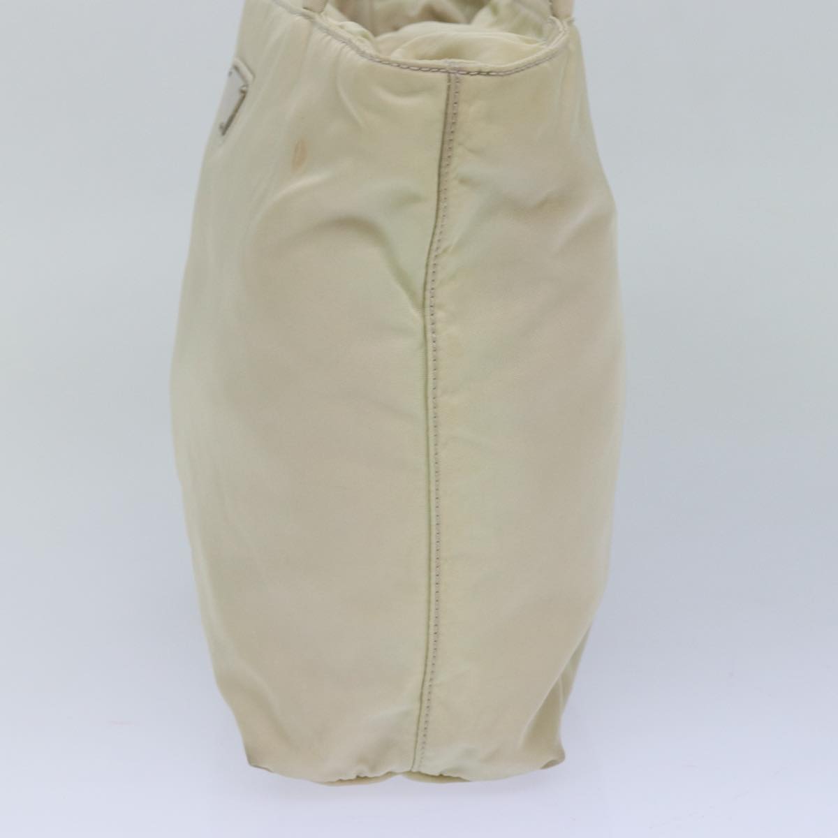 PRADA Tote Bag Nylon Beige Auth