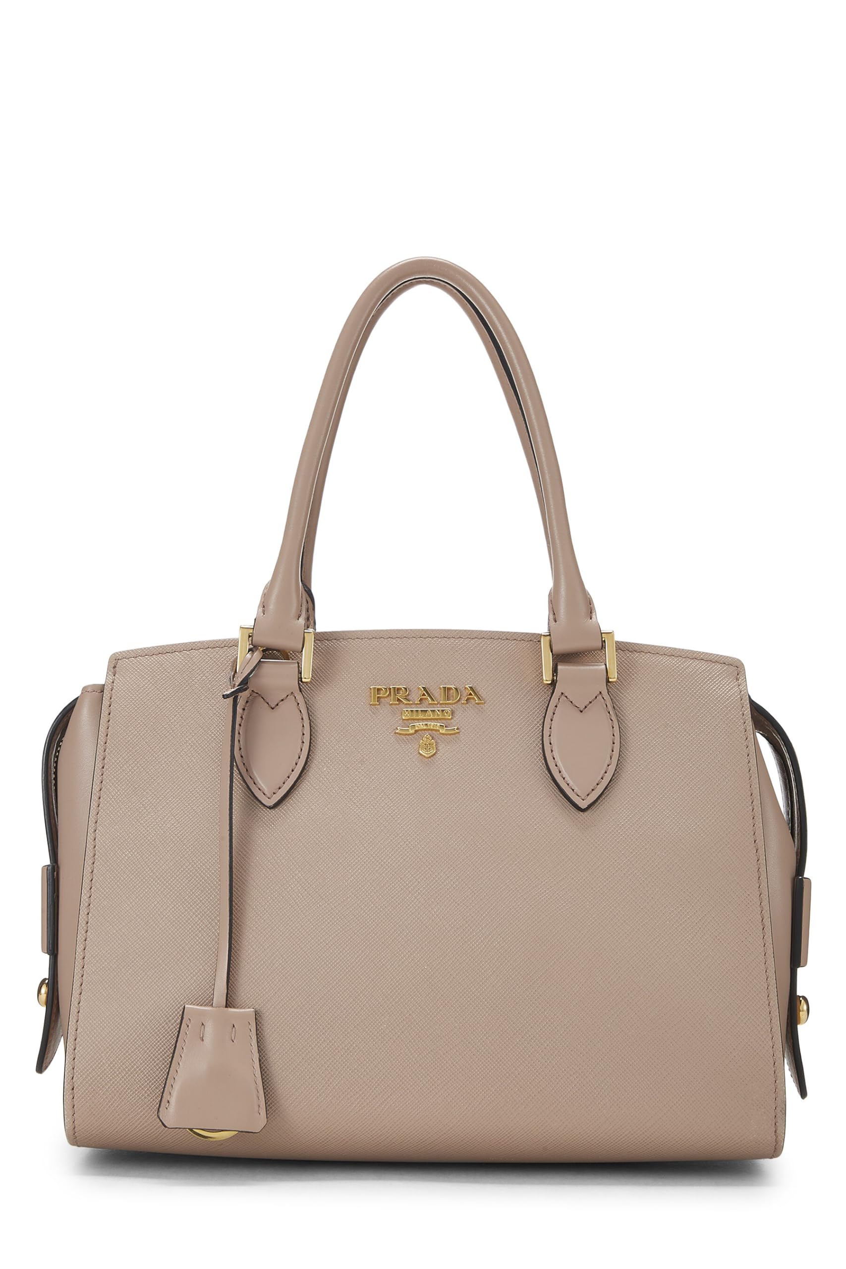 Prada, Pink Saffiano Convertible Handbag, Pink
